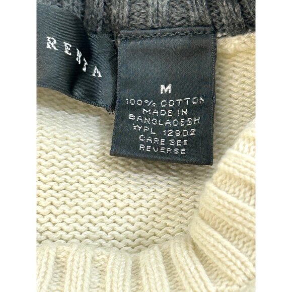 Oscar De La Renta Men’s Sweater Pullover Vtg M Cream Geometric Pattern Cotton - Picture 7 of 16